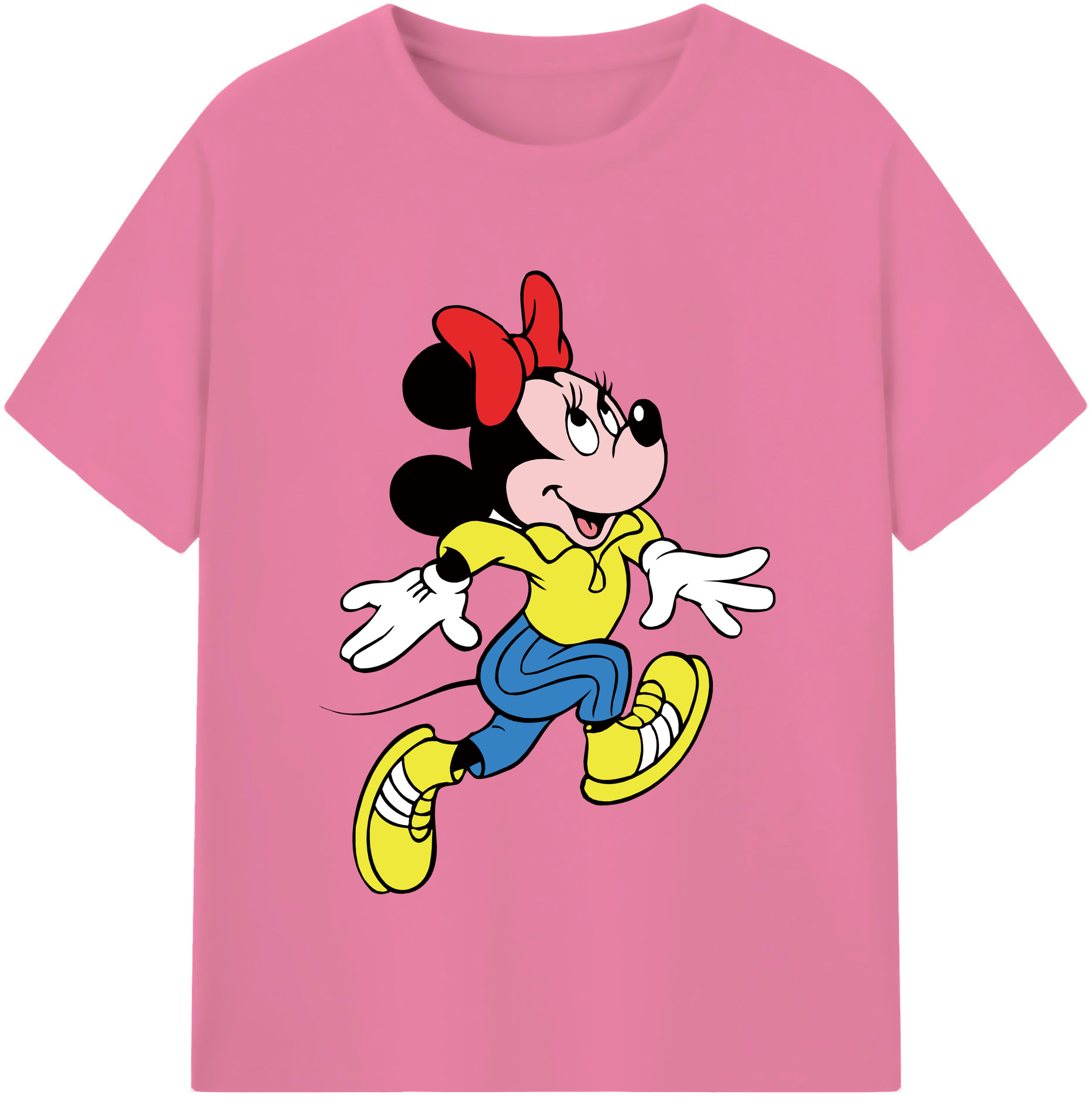 （画像用） ミッキーマウス Mickey Mouse 綿100％半袖Tシャツ（フロントプリント）